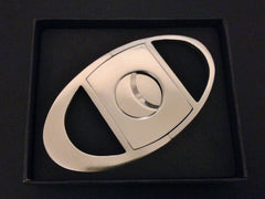 LifeTik 64 ring gauge Oval Cutter - Silver Chrome - Cigar Reserve Cedar Spills
